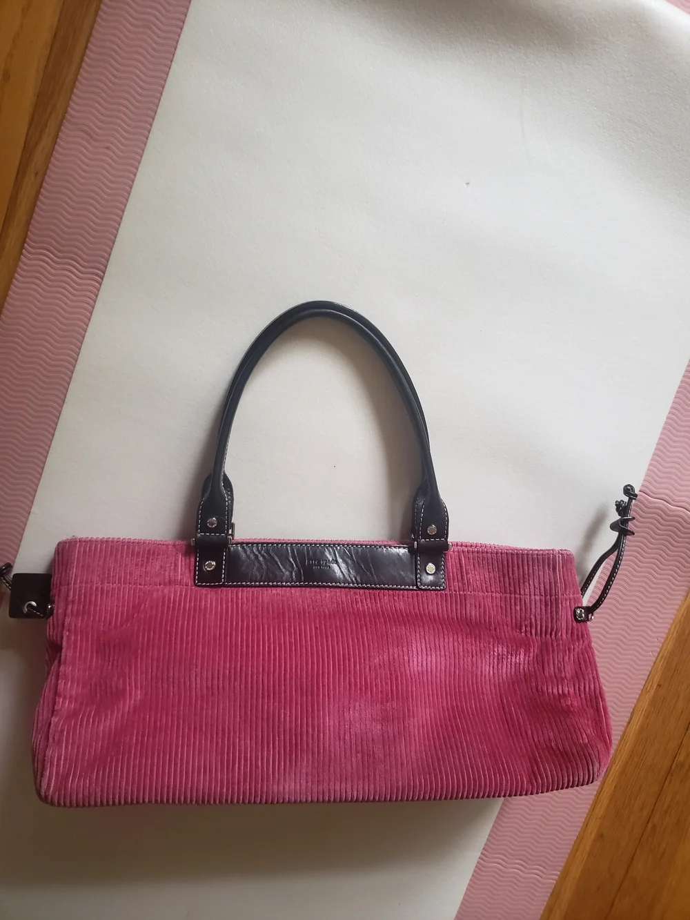 Kate Spade New York Vintage Corduroy East-West Shoulder Bag / Long Tote Pink